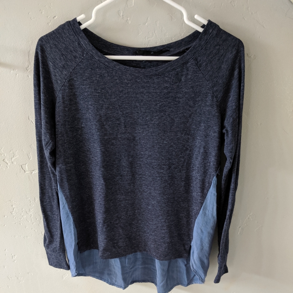 Tilly's mixed material blouse